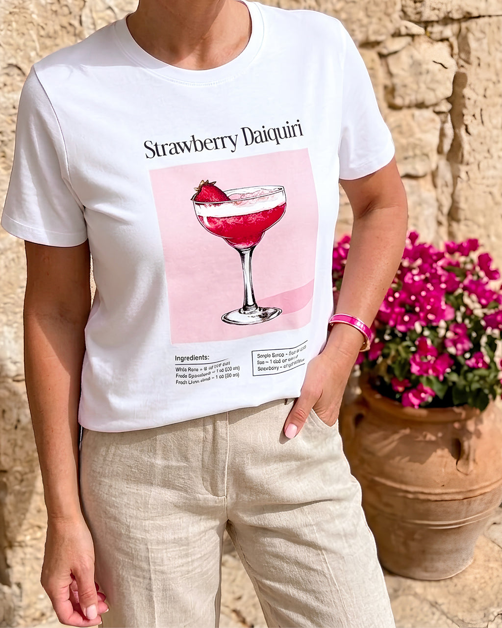 T-shirt Coton Strawberry Daiquiri
