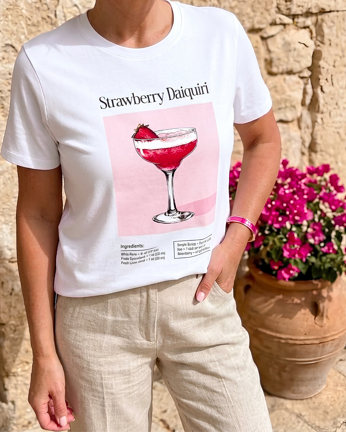 T-shirt Coton Strawberry Daiquiri
