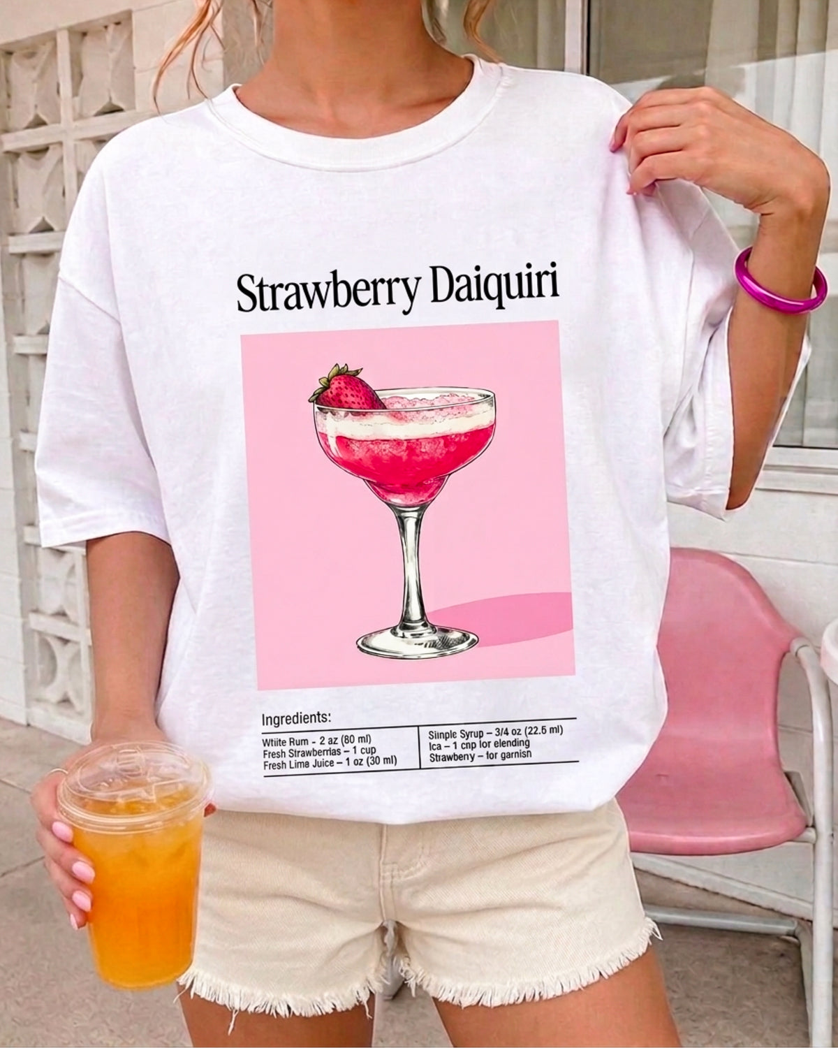 T-shirt Coton Strawberry Daiquiri